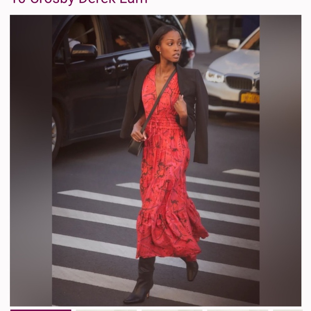 10 Crosby Derek Lam Scarlet Floral Fatima Maxi Dress